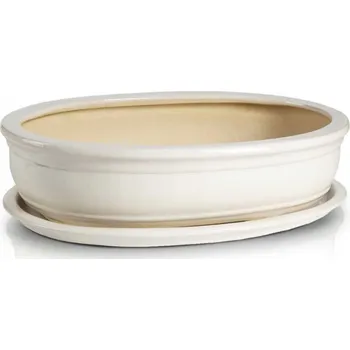 Květináč Béžový keramický Květináč Polnix 19 cm x 13 x 5 cm