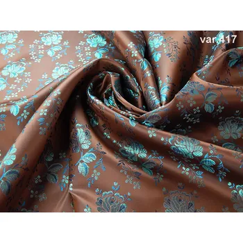 HEDVA ČESKÝ BROKÁT Ondrin 160 krojový brokát KVĚT POMNĚNKY hnědá | 417