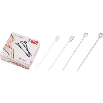 Pro Háčkování Krejčovské špendlíky s očkem 30 mm volně sypané nerezové