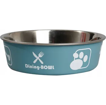 Miska pro psa Jedna kovová miska Karlie modrá 2,2 l