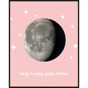 Plakát Personalizovaný magický fotoobraz v rámu - 40x50 - měsíční fáze