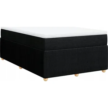 Postel Čalouněná jednolůžková postel VidaXL 120x200 cm černá