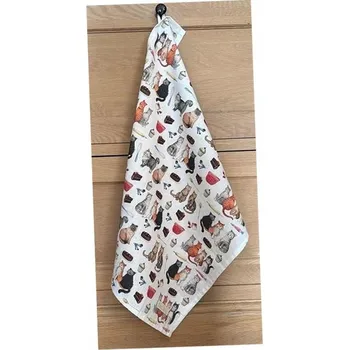 Utěrka Kuchyňská utěrka bavlněná s motivem koček 45 x 65 cm