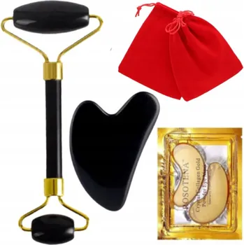 Masážní přístroj Masážní přístroj na obličej s černým MASÁŽNÍ PŘÍSTROJ destičkou gua sha