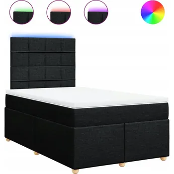 Postel Čalouněná jednolůžková postel VidaXL 120x200 cm černá