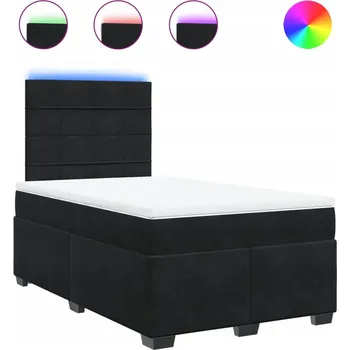 Postel Čalouněná jednolůžková postel VidaXL 120x190 cm, černá