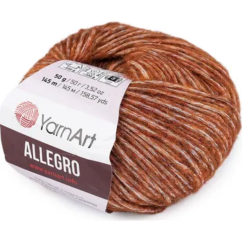 Příze Pletací příze Allegro 50 g Varianta: 8 (720) rezavá stř., Balení: 1 ks