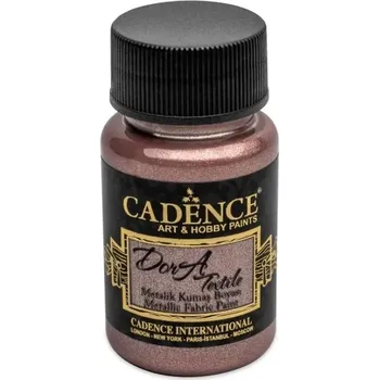Cadence Metalická barva na textil 50 ml, starorůžová