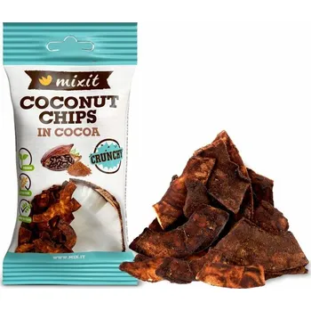 Chips Mixit Kokosové chipsy do kapsy 45 g kakao