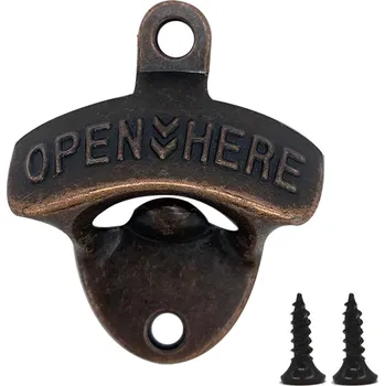 Otvírák Nástěnný otvírák na láhve - 70 x 65 mm - bronz | Gastrokitchen