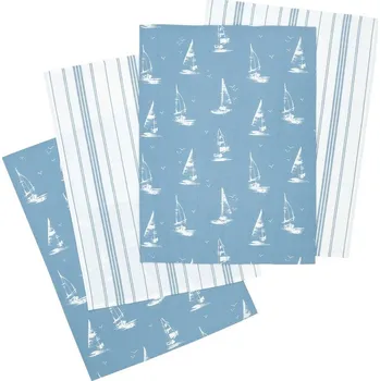 Utěrka Bavlněné utěrky v sadě 4 ks 50x70 cm Salcombe Boats – Catherine Lansfield ID_1900086