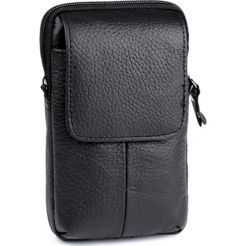 Peněženka Pánské pouzdro / peněženka na opasek na mobil / doklady 10,5x17 cm, velké, 2 černá
