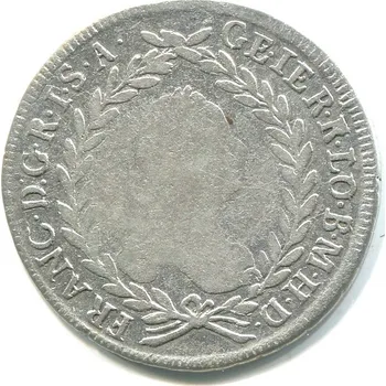 František Lotrinský. 20 Kreuzer 1755/HA. Hall. Ag.