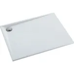 OMNIRES - STONE obdélníková sprchová vanička s kamennou strukturou, 80 x 100 cm bílá mat /BM/ STONE80/100BM