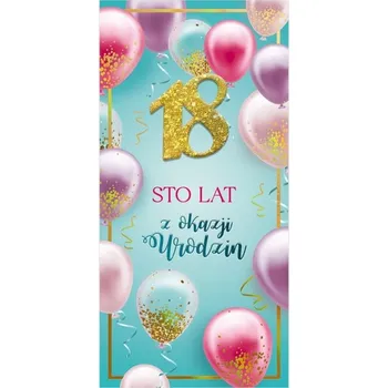 PŘÁNÍ K 18. NAROZENINÁM BALÓNKY SERPENTINY PRO DÍVKU