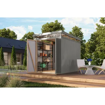 Zahradní domek plechový domek KARIBU AURUM 2,5 (53667) šedý