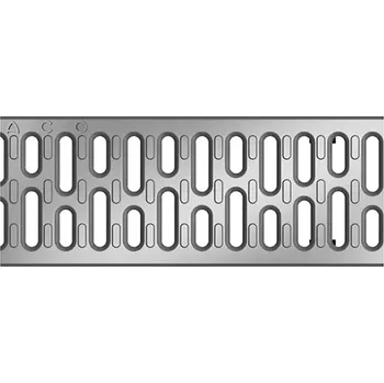 Odvodňovací žlab ACO XTRADRAIN X100 C250 12615 Mříž pro odvodňovací žlaby 500 x 123 mm stříbrná