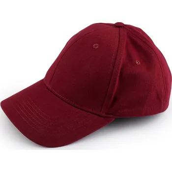 Pokrývka hlavy Bavlněná kšiltovka unisex vhodná k dozdobení, barva 23 bordó sv.