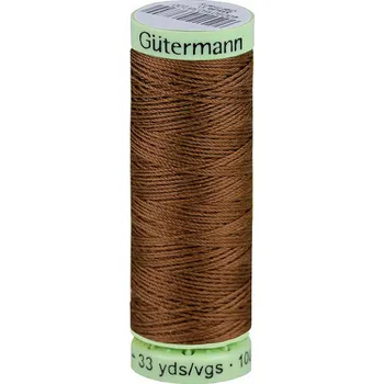 Nit Polyesterové nitě Gütermann Jeans návin 30 m, střední, 180 hnědá ořechová