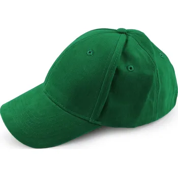 Kšiltovka Bavlněná kšiltovka unisex vhodná k dozdobení, velké, 18 zelená