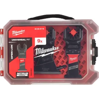 vibrační bruska Multifunkční nože Milwaukee OMT OPEN-LOK na kov a dřevo (9 ks), 48859119