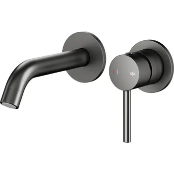 Vodovodní baterie KFA Armatura Moza Gun Metal Grey umyvadlová baterie pod omítku grafitová 5039-810-61