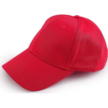 Kšiltovka Bavlněná kšiltovka unisex vhodná k dozdobení, střední, 21 červená světlá