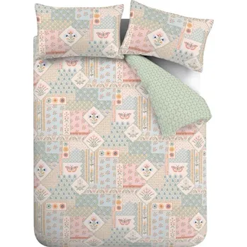 Povlečení Povlečení na jednolůžko 135x200 cm Folk Patchwork – Catherine Lansfield ID_1900164