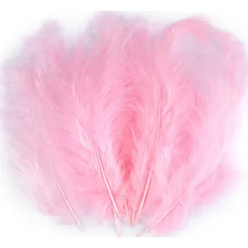 Pštrosí peří délka 9-16 cm, malé, 51 růžová sv.