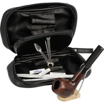 Čistič dýmky Angelo Sada dýmka Angelo, startovací set, dýmka rovná + etue I, filtr 9mm