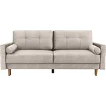 Pohovka Torent pro 3 osoby s rozkládací funkcí typu DL a úložným prostorem na lůžkoviny - Black Red White - BRW Vogue 02 220x95 cm