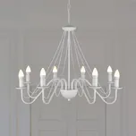 HELam Lustr Malbo, bílý, kovový, 8 žárovek, E14 bílá 8 x 10 W - Doprava zdarma