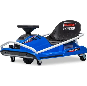 Dětské vozidlo Beneo Motors Drift Kart 24V, modrá, 300W střídavý motor, lithiová baterie, režim Drift s rychlostí 14 km/h, pevná železná konstrukce, bezpečnostní pás, sportovní sedadlo, multifunkční volant