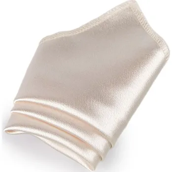 Látkový kapesník Saténový kapesníček do saka v krabičce, velké, 13 béžovobílá