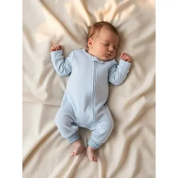 Oblečení a móda Sinsay - Bavlněný kojenecký overal - modrá - 826DY-05M - 826DY-05M-80