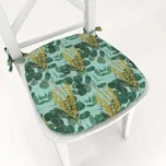 Oblý podsedák PML-088 Eukalypty na mátovém - 39x37x3 cm