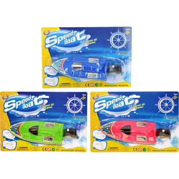 Wiky Loď/Člun do vody na natažení plast 20cm 2 barvy na kartě