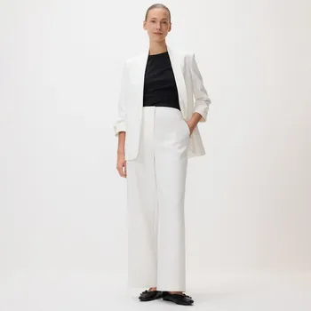 Reserved - Kalhoty se širokými nohavicemi - bílá - 182IS-00X - 182IS-00X-XXL