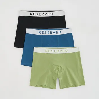 Boxerky Reserved - Sada 3&nbsp;boxerek long - světle zelená - 644HH-70X - 644HH-70X-S