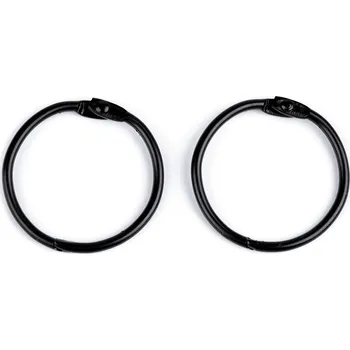 Rozpojovací / knihařský kroužek, střední, 6 (Ø49 mm) černý lak