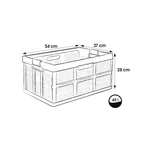 Keeeper 4x robustní profesionální skládací krabice s měkkými rukojeťmi, 54 x 37 x 28 cm, 45 l, Ben,