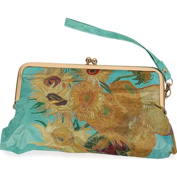 Deštník Dámský mini skládací deštník s pouzdrem, velké, 1 tyrkysová slunečnice