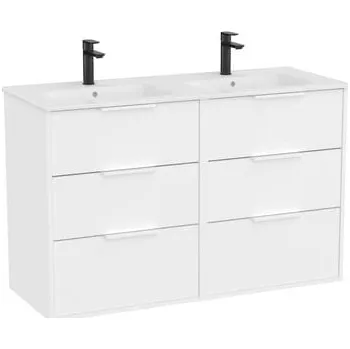 Koupelnový nábytek Koupelnová skříňka s dvojumyvadlem Roca Optica 120x58x45,5 cm bílá matná mat OPT1203ZBM