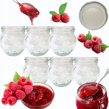 Sklenice Sklenice 215 ml džemy džemy kořenící dezerty 6 x 66 mm