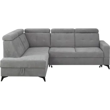 Sedací souprava Levý rohový gauč Amado s funkcí spaní a úložným prostorem - Black Red White - BRW Wind 90 246x103 cm