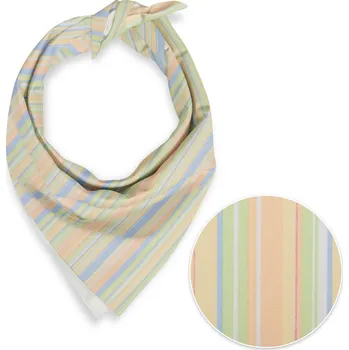 Šátek Bavlněný šátek Sandra SA-734 Pastelově barevné proužky 45 x 45 cm