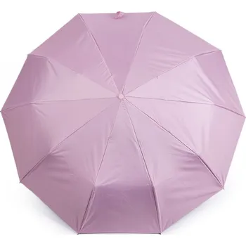 Deštník Skládací deštník s led světlem v rukojeti, barva 2 růžová sv.