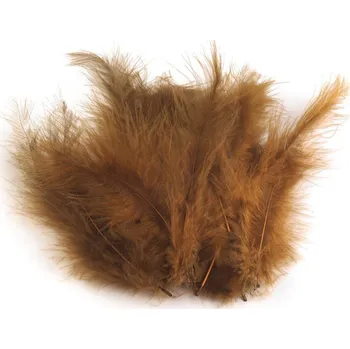 Pštrosí peří délka 9-16 cm, malé, 25 hnědá