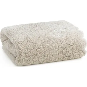 Ručník Bavlněný ručník ELARA s výšivkou - měkký, savý a odolný v béžové barvě Rozměr ručníku: 70x140cm