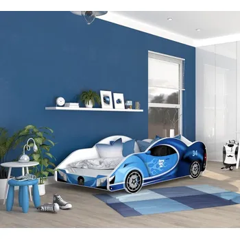 Dětská postel Dětská postel auto STUART 180x90 cm - modrá (15)